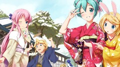 vocaloid megurine luka hatsune miku kagamine len kagamine rin