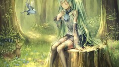 vocaloid twintails anime girls fantasy art