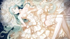 vocaloid wedding dress Women Anime anime girls long hair