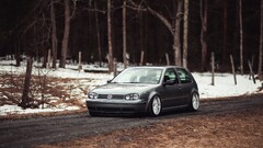 Volkswagen Car stance Golf IV Volkswagen Golf colored wheels