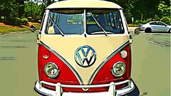Volkswagen Car vehicle vw bus parking lot