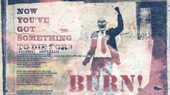 War burning burn wall graffiti skull digital art text tie