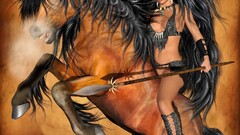 War Horse Women fantasy art
