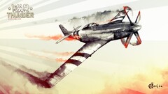 war thunder airplane gaijin entertainment jet-fighter watercolor