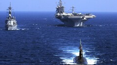 warship aircraft carrier military Sea ship