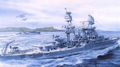 warship artwork military ship