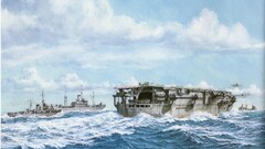 warship military ship artwork aircraft carrier