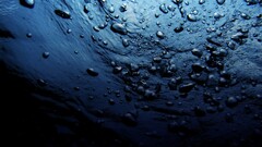 water bubbles blue underwater