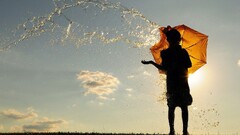 water children umbrella