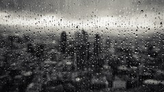 water drops water on glass gray gloomy