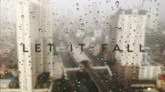 water on glass blurred City Typography rain