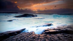 water Sea sky clouds coast