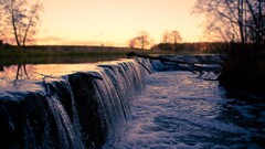 waterfall nature landscape sunlight water river