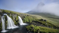waterfall nature outdoors
