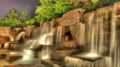 waterfall stones water