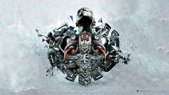 watermarked digital art Desktopography Men closed eyes