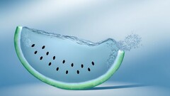 watermelons artwork digital art water fruit blue light blue