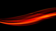 waveforms red black digital art lines shapes black background