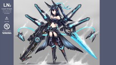 weapon original characters gia anime girls Anime cyan