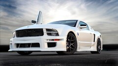 white cars Car vehicle low-angle Ford mustang Ford