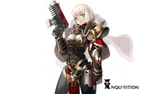 white hair blue eyes Anime anime girls short hair Warhammer 40