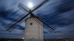 windmill building sky