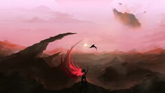 wings landscape fantasy art