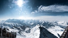 winter Mountains Alps snowy peak France nature