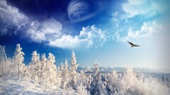 winter space art landscape nature