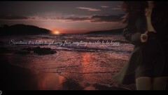 Women Typography beach sun outdoors