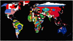 world map flag Map