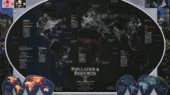 world map infographics text