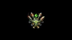 world of warcraft crest video games artwork black background
