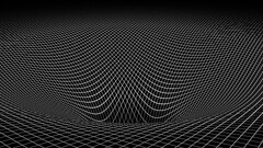 wormholes digital art monochrome Minimalism grid black render 3d