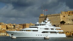 yacht flag cityscape vehicle