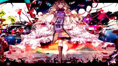 yakumo yukari touhou anime girls blonde pink eyes Anime