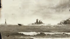 YAMATO battleship vehicle military sepia