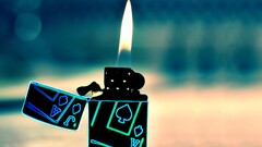 Zippo fire lighter bokeh